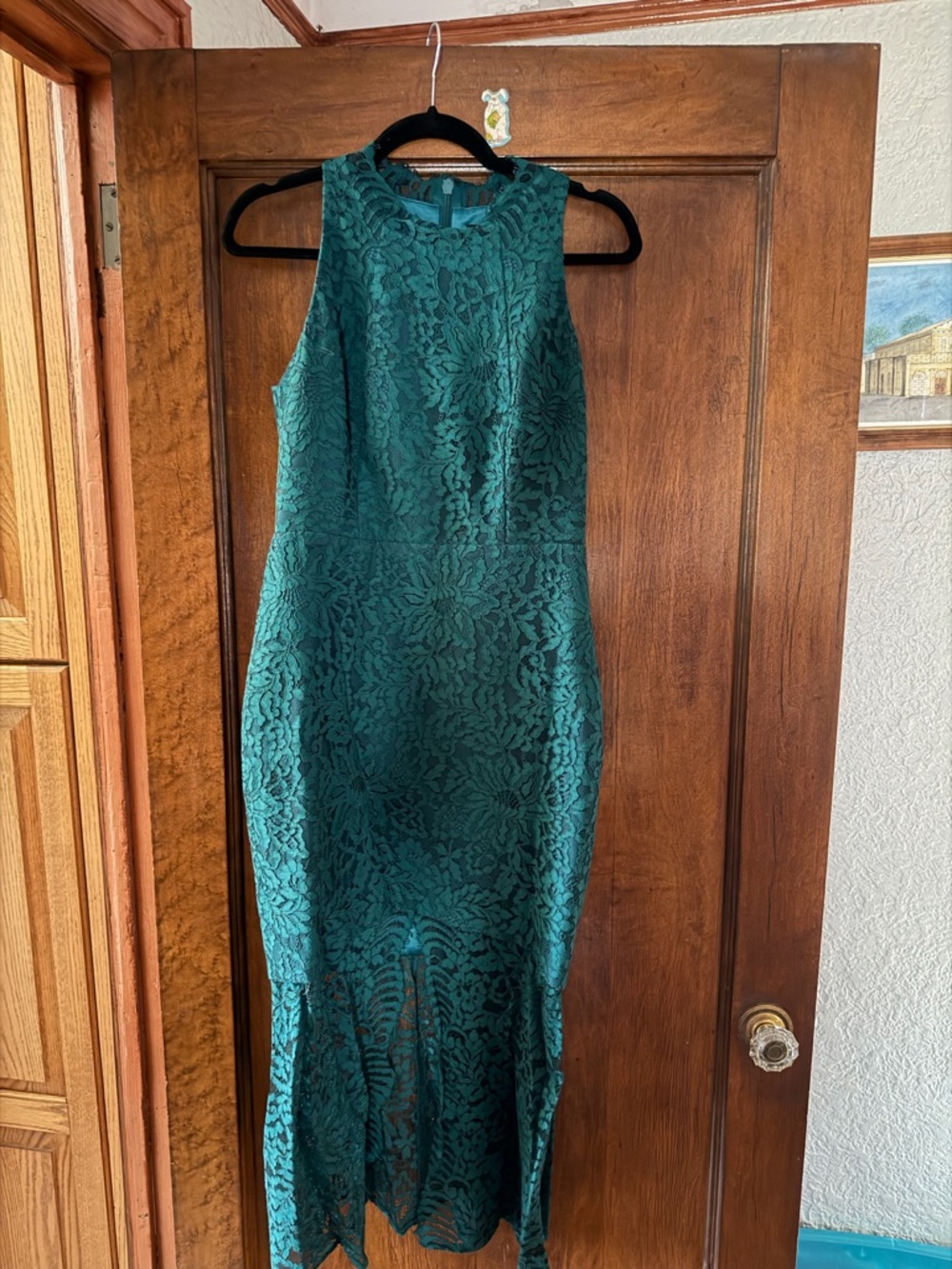 Ever New Teal Lace Sleeveless Midi Dress